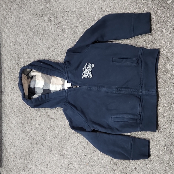 Burberry Kids Navy Blue Zip Up Hoodie Cotton Size 4Y - Picture 2 of 10